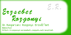 erzsebet rozgonyi business card